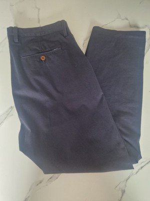 Gant Allister Mens  Chino Trousers W32 X L30 Regular Fit in Navy Blue Cotton