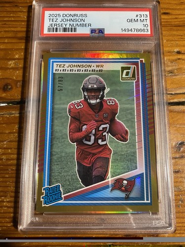 2025 Panini Tez Johnson Jersey Number (/83) (Raw)