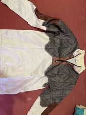 Mens Medium White Cross Colours Hoodie Sweats...