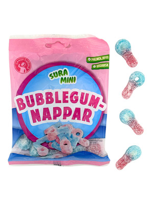 Candy People Sour Mini Bubblegum Pacifier (Bubblegumnappar)   Swedish Import