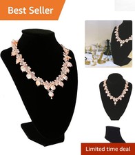 Stylish Black Velvet Necklace Display Bust - 9 Inch for Organized Elegance