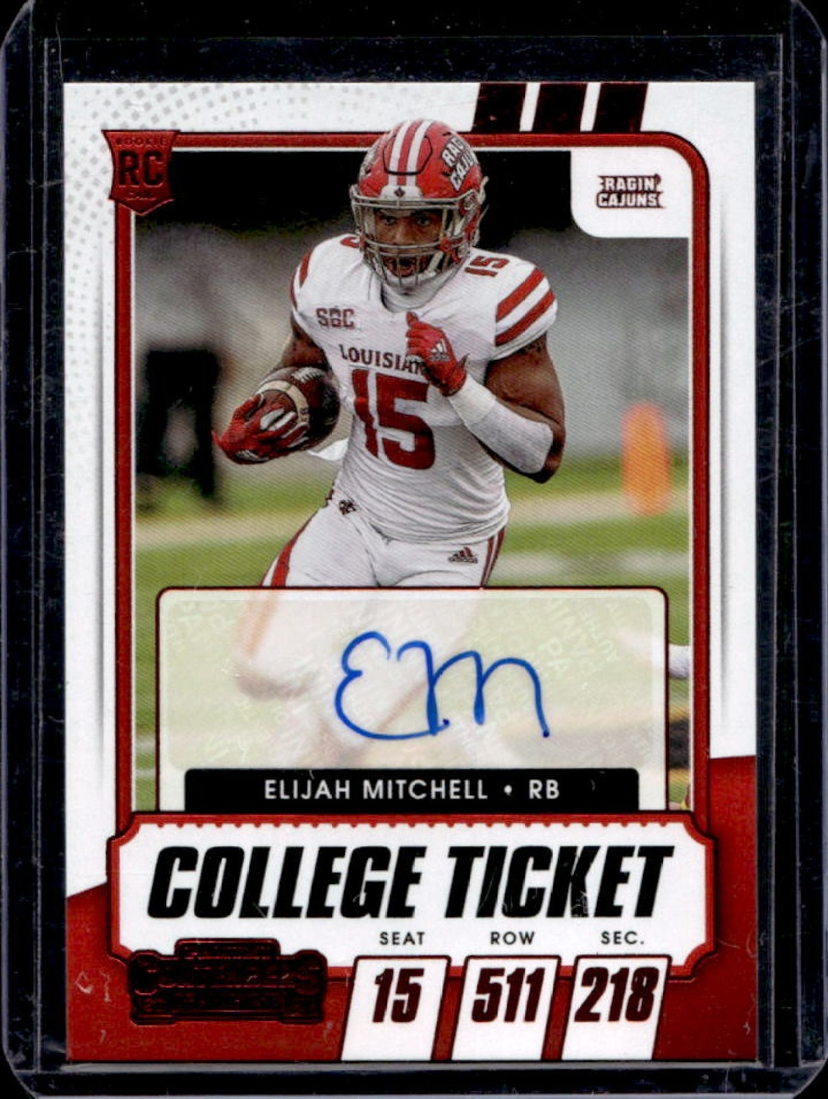 Elijah Mitchell Panini Contenders Draft Picks #134 Autograph