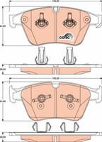 Bremsbelagsatz Scheibenbremse Cotec Trw GDB1794 FüR Mercedes W164 Klasse V251