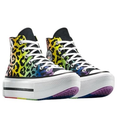 Converse Chuck Taylor All Star Platform Pride Shoes Leopard