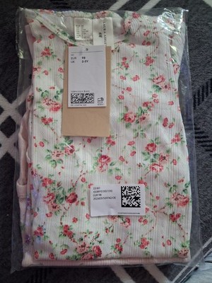 H&M Pointelle Bodys 2er-Pack Blumenprint Gr. 98 NEU
