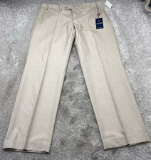 NEW Chaps Dress Pants Mens 36x30 Tan Total Comfort Straight Flat Front NWT 7182