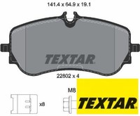 Textar 2280201 Bremsbelagsatz FüR Scheibenbremse Bremsbelagsatz