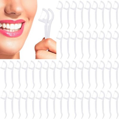 2000 pcs Dental Floss Picks Bulk High Toughness Clean Tooth Picks Flossers De...