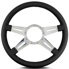 Lecarra Steering Wheel Mark 9 Elegante 14 In Dia 1.5 In Dish 4-spoke Black 93201 Lecarra Steering Wheel Mark 9 Elegante 14 In Dia 1.5 In Dish 4-spoke Black 93201