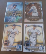 2025 BOWMAN PROSPECT LOT OF 4 JAC CAGLIANONE BASE, CHROME,VIP, GREATNESS LOADING