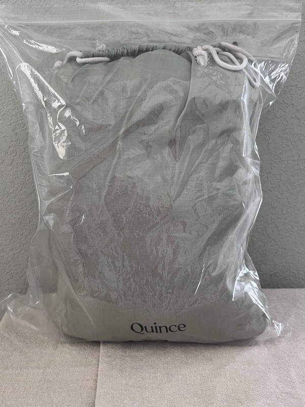 NEW Quince European Linen Sheet Set King Sage Green 100% Line