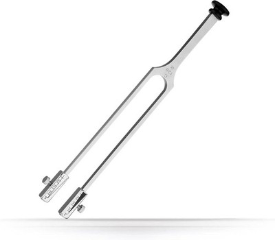 Rydel-Seiffer Stimmgabel C128/64Hz mit abnehmbaren Dämpfern gravierter Skala