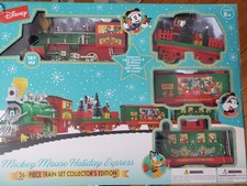 Disney Mickey Mouse Holiday Express 36 Pc Train Set Collector's Edition