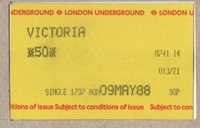 Victoria 14 - UTS London Underground ticket - London SW1V