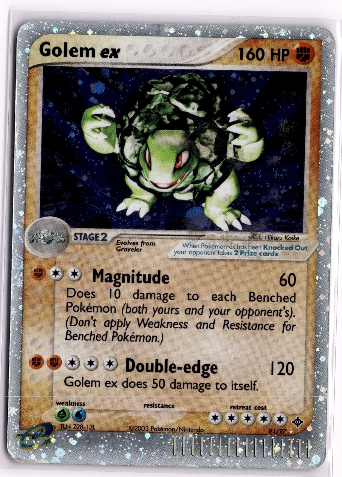 Golem ex Dragon Fighting Holo 91/97 HP