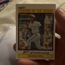 Fleer 1990 George Bell #628 Players of the Decade Baseball Card