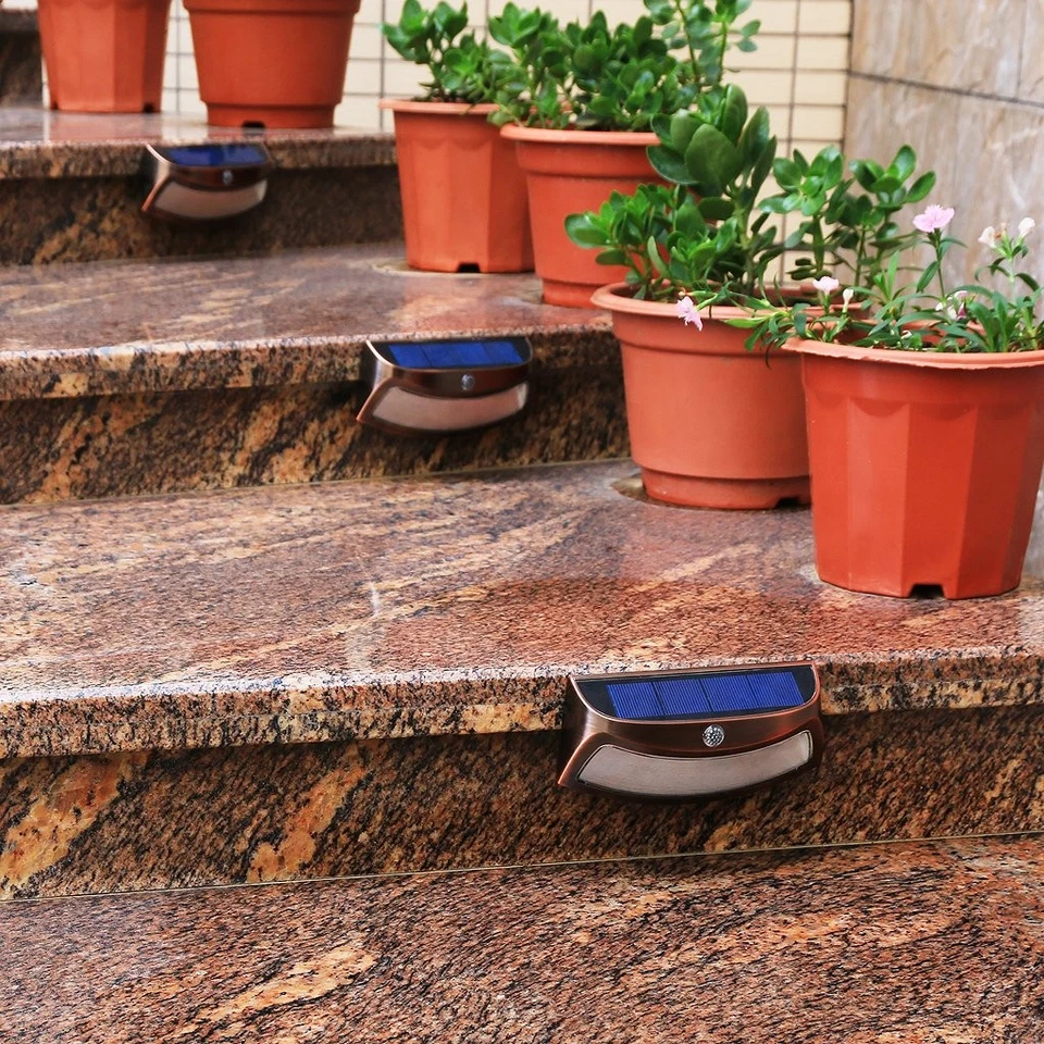 Solar Step Lights Outdoor, Motion Sensor Lights, Copper Outdoor Step Lights, ... - Image 3 of 4