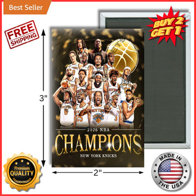 2026 NBA Finals Champions New York Knicks Basketball 2'' x 3''  Locker Magnet