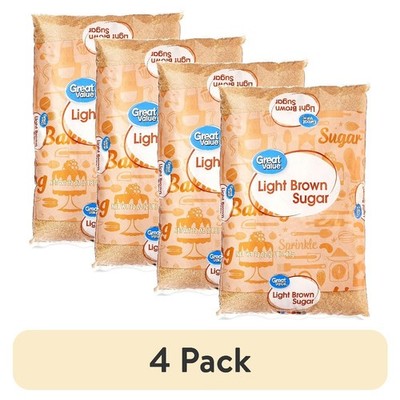 Light Brown Sugar 32 oz Pack of 4 Natural Sweetener for Baking Cooking