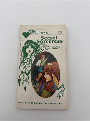 Rare Endless Heart Quest Book #3: Secret Sorceress TSR RPG Gamebook Linda Lowry