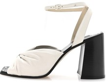 Jimmy Choo Jasie 85 Latte Calfskin Knot Sanda...