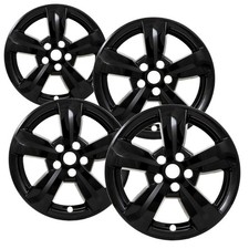 Set Of 4 Gloss Black 17 Impostor Wheel Skins For 21-22 Kia Sorento Rim Covers