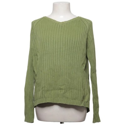 Yessica, Strickpullover, Größe: L, Grün, Baumwolle, Streifen, Rippenstrick #fwE