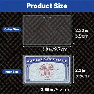 plastic sleeve for medicare card Amazon.com: 6 Pack Card Protector Social Security, Medicare, Credit &  Driver's License Sleeve 3.8x2.32in : Clothing, Shoes & Jewelry