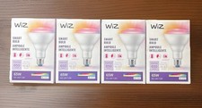 WiZ 65W BR30 Smart LED Bulbs Lot of 4 Multicolor Wi-Fi Alexa Google