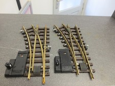 2x LGB 1210 Weiche links mit großem elektrischem Weichenantrieb Laterne