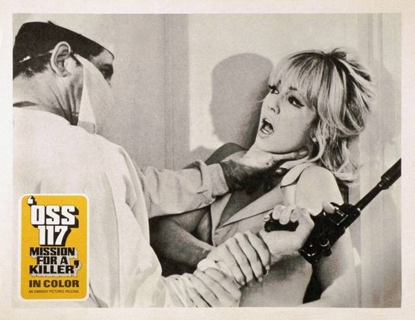 Oss 117 Mission For A Killer Lobby Card Mylene Demongeot 1965 Old Movie Photo