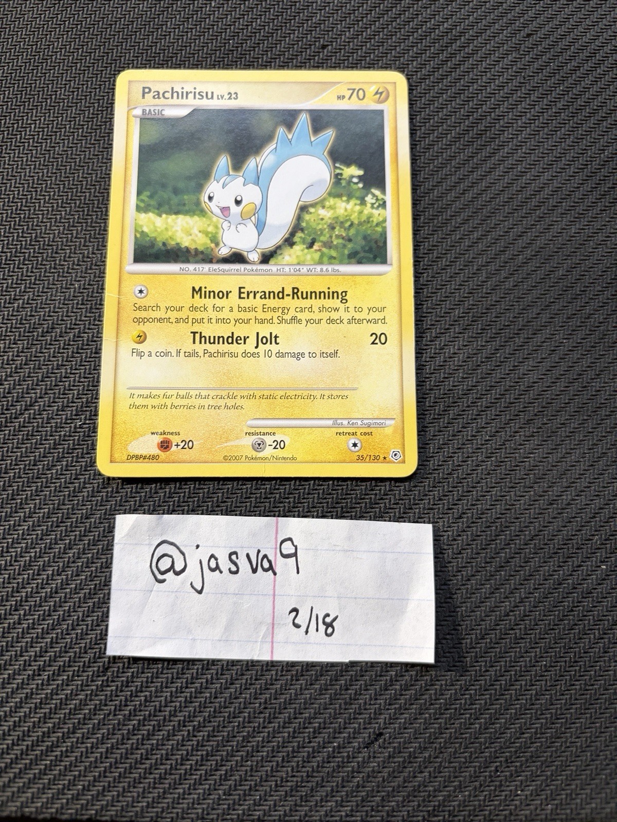 Pachirisu #35 Pokémon Diamond & Pearl – AS IS in Picture – SHIPS ASAP
