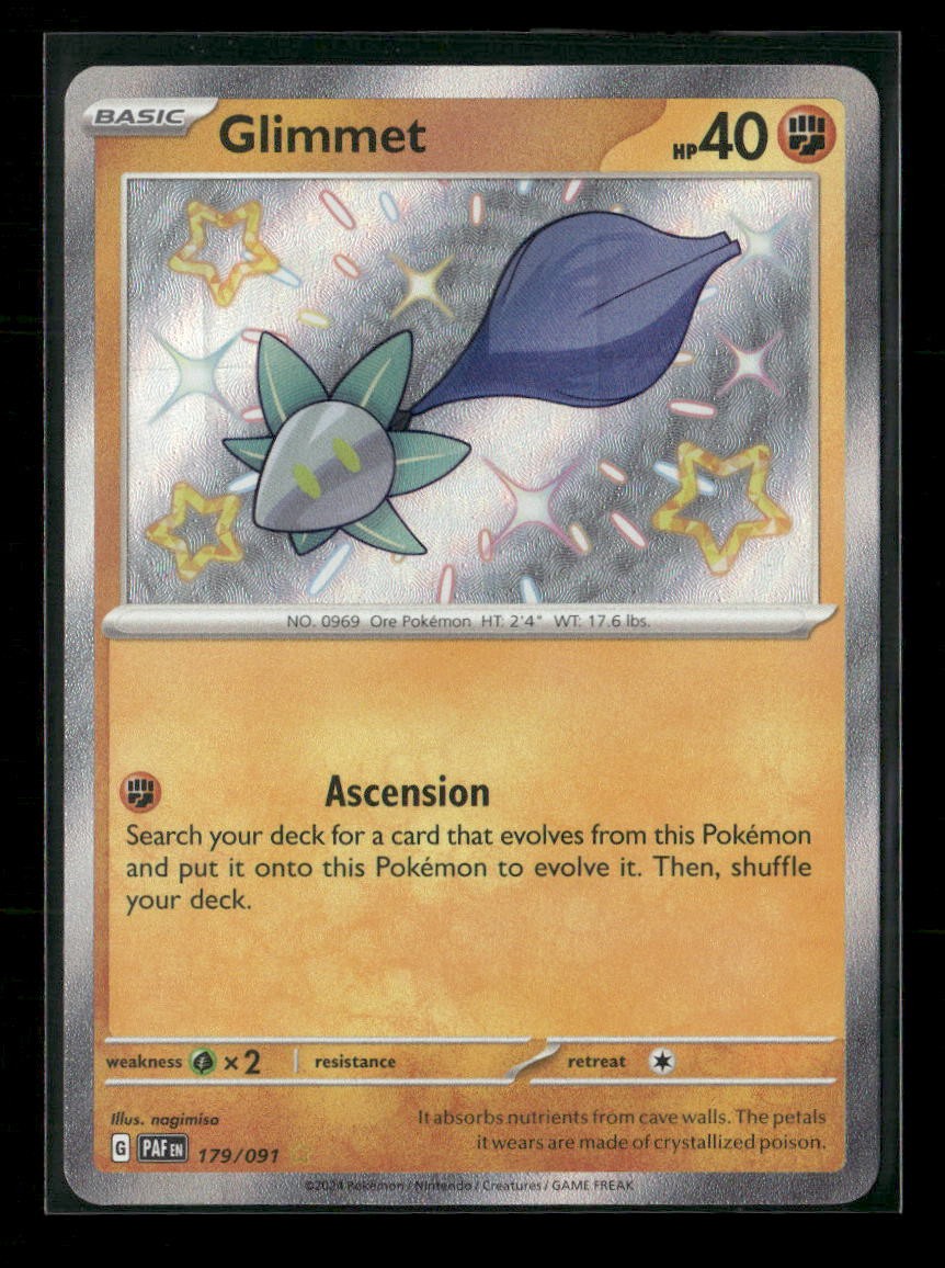 Glimmet 179/091 Paldean Fates NM/M Pokemon