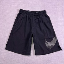 Nike Dri Fit Mens Black Swoosh Logo Flex Woven Athletic Training Shorts Size S