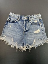 Wild Fable Women's Highest Rise Shorts Size 8 Distressed Light Wash Frayed Hem