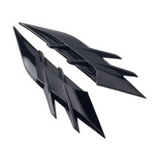 Car Fender Side Vents, Waterproof Air Wing Vent Trim Sticker, 2 PCS Black