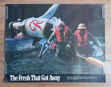 Vintage Rare Rainier Beer Poster, The Fresh That Got Away, Wild Rainier 22"x28"