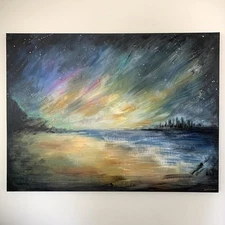 Original Abstract Realism Painting “Luminosity” Acrylic on Canvas 36”x 48”