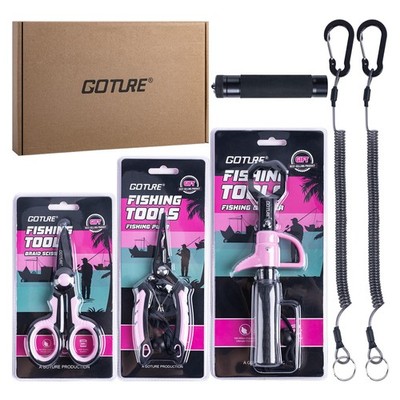 6PCS Fishing Tool Kit, Fishing Pliers, Fish Lip Gripper, Braid Line Scissors,...