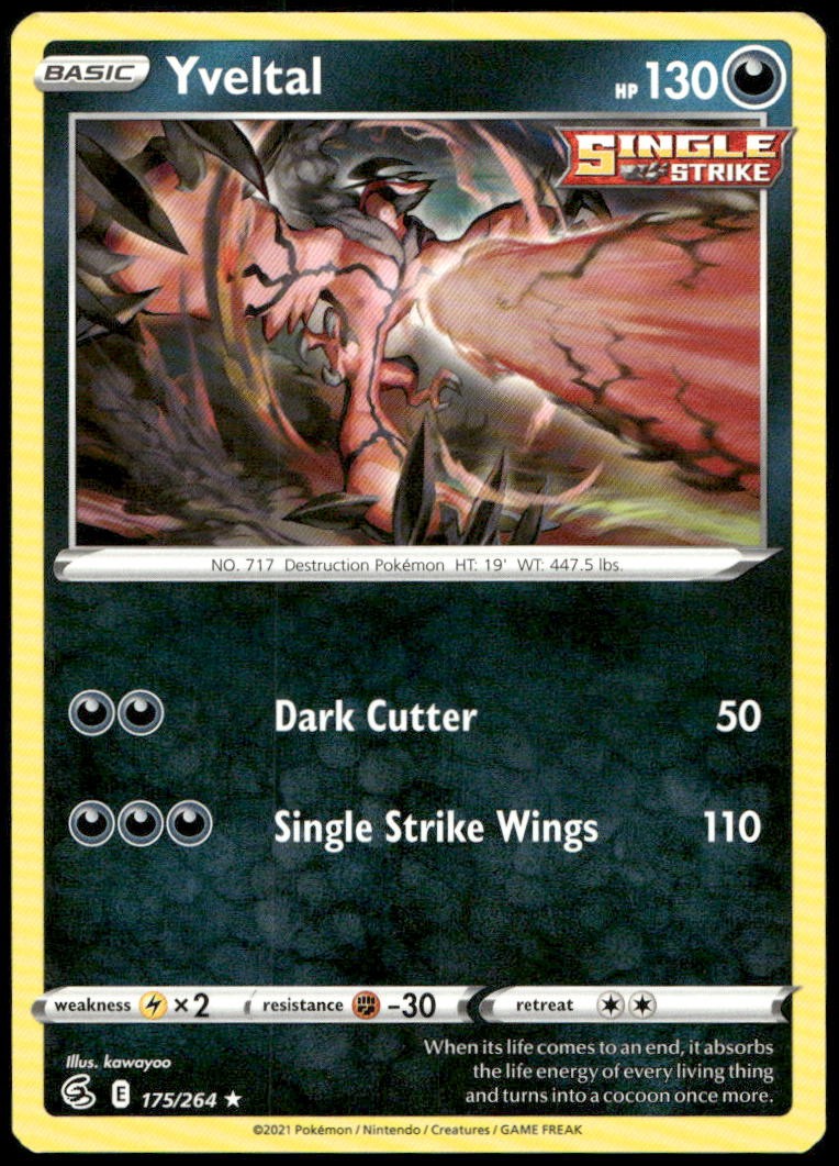 Yveltal Rare SWSH08: Fusion Strike 175/264 NM