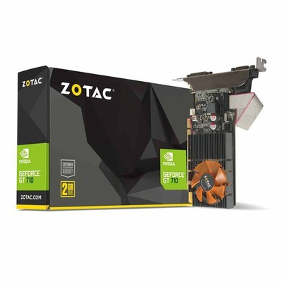 ZOTAC NVIDIA GeForce GT 710 2GB   Ideale Office Grafikkarte   HDMI / DVI / VGA
