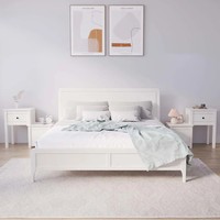 Nachttisch Set 2Er Massivholz Kiefer Weiß 79,5X38X65,5 Cm