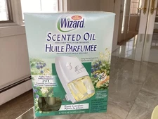 HTF Vintage Wizard Scented Oil Kit Rain Garden Fragrance NIB - Heater & Refill