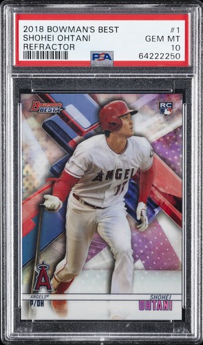 2018 BOWMAN'S BEST REFRACTOR #1 SHOHEI OHTANI ROOKIE RC PSA 10