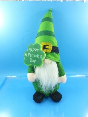 Luminous St Patrick s Day Gnome Plush Happy Shamrock Green Hat