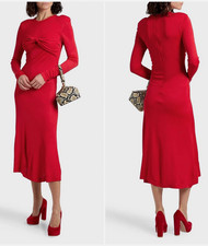 Farm Rio Twisted Jersey Midi Dress  Sz S  $248  * 1813