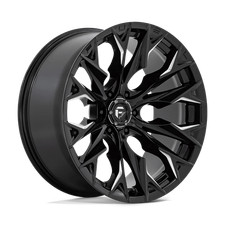 22x10 Fuel Wheels D803 Flame Gloss Black Milled Rims 6x139.7 Et-18 1pc