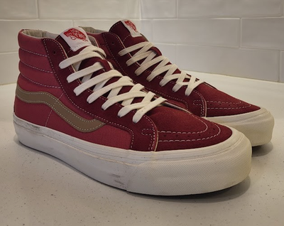 Vans OG Sk8 Hi LX Sundried Tomato Mineral Red Mens Size 9 NOAH