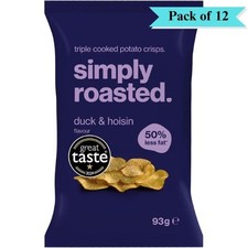 Simply Roasted Duck & Hoisin Crisps - Pack of 12 (93g each)