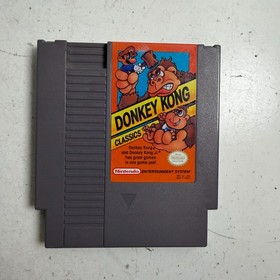 Donkey Kong Classics (NES, 1985) Video Game Cartrridge with Dust Sleeve Cover